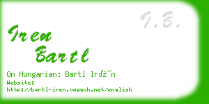 iren bartl business card